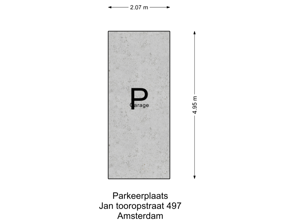 Bekijk plattegrond van Parkeerplaats van Jan Tooropstraat 497