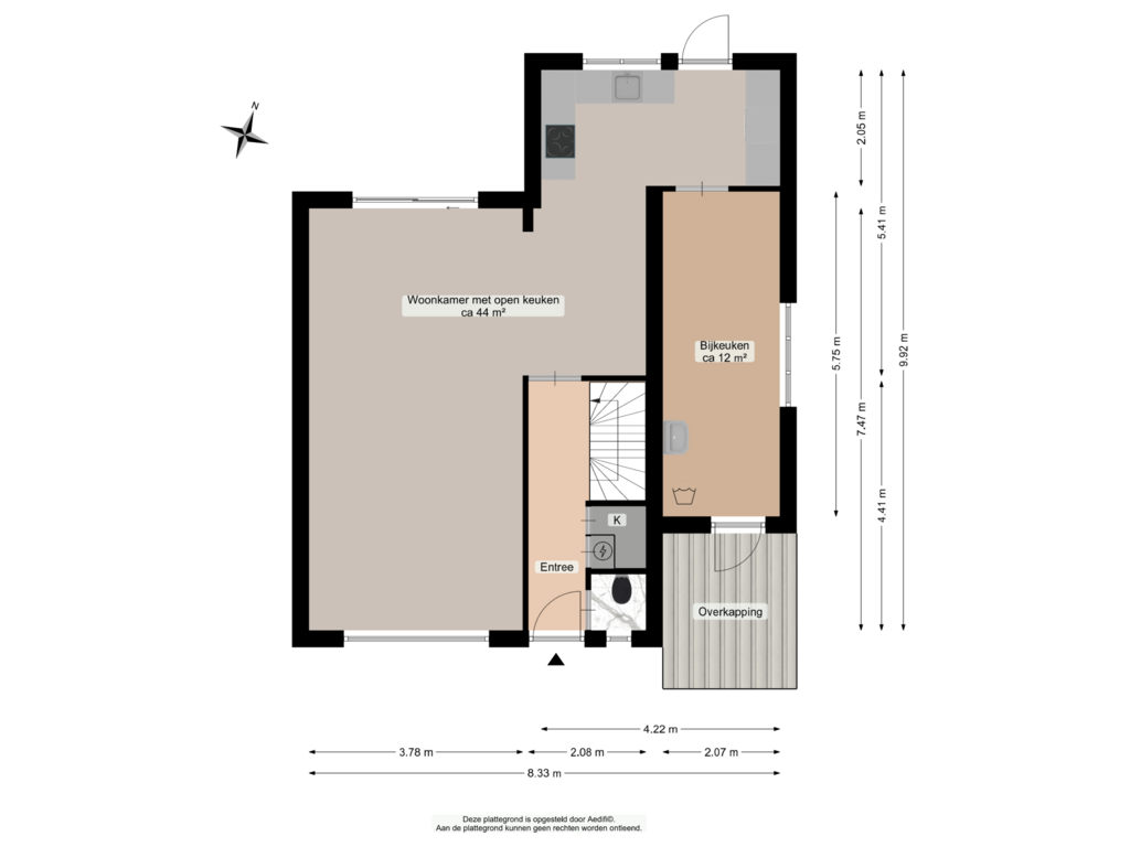 View floorplan of Begane grond of Breukenweg 23