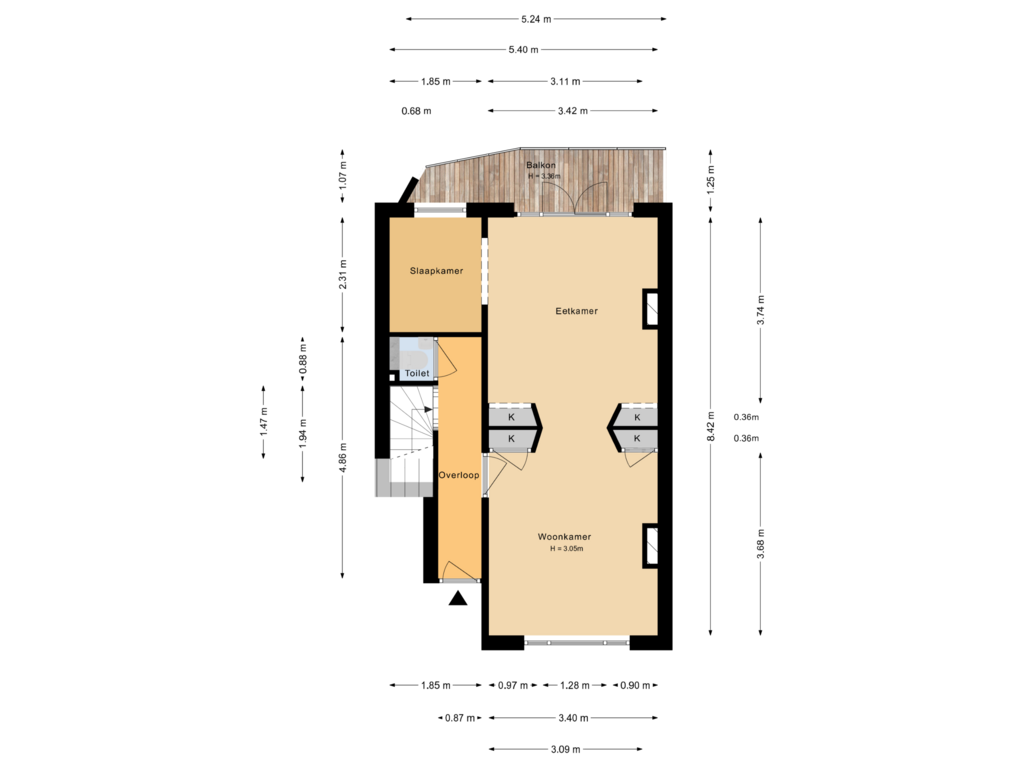 Bekijk plattegrond van Begane grond van Adelaarstraat 41