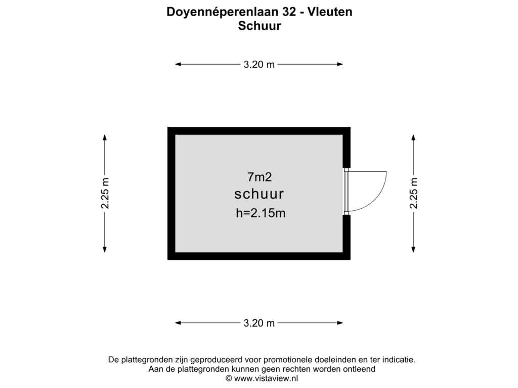 Bekijk plattegrond van SCHUUR van Doyennéperenlaan 32