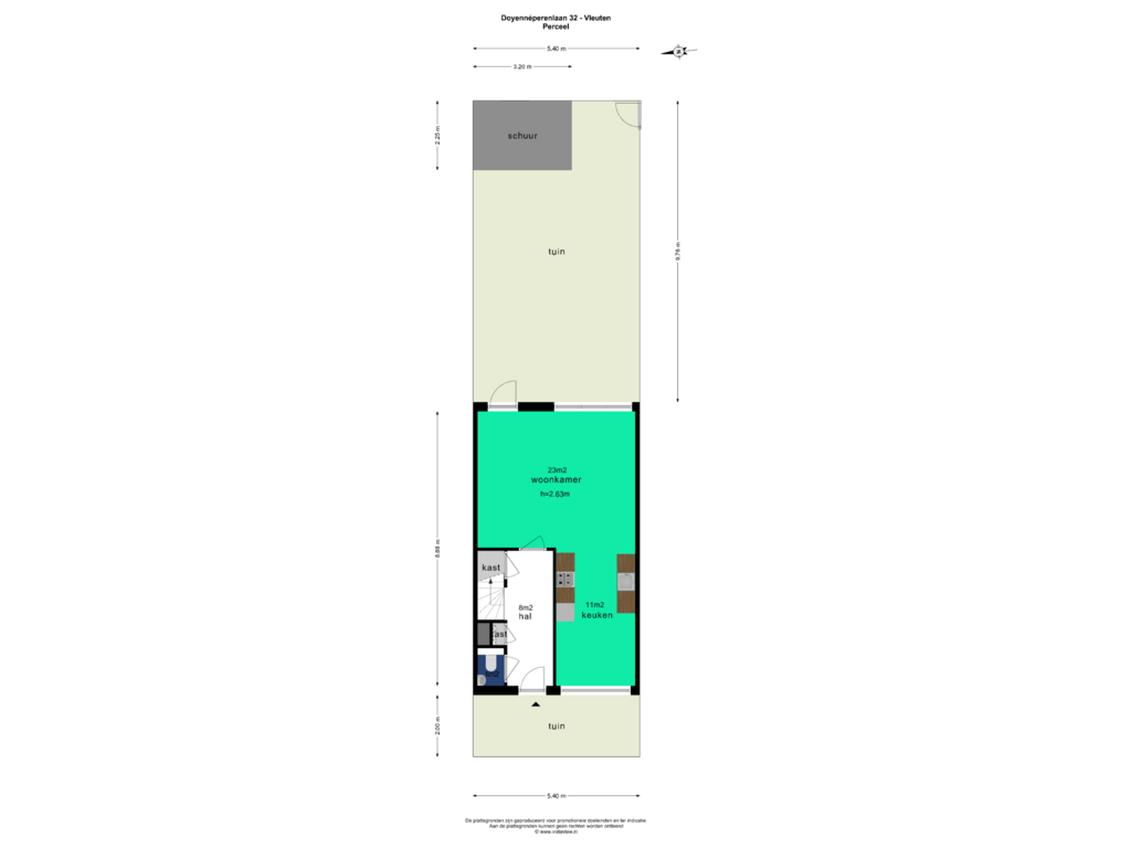 Bekijk plattegrond van PERCEEL van Doyennéperenlaan 32