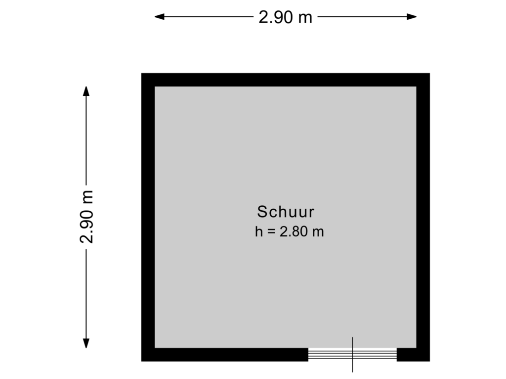 View floorplan of Schuur of Van Leeuwenhoekstraat 31