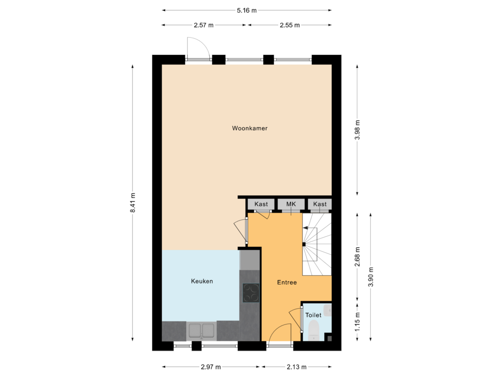 Bekijk plattegrond van Begane Grond van Hogestuk 24