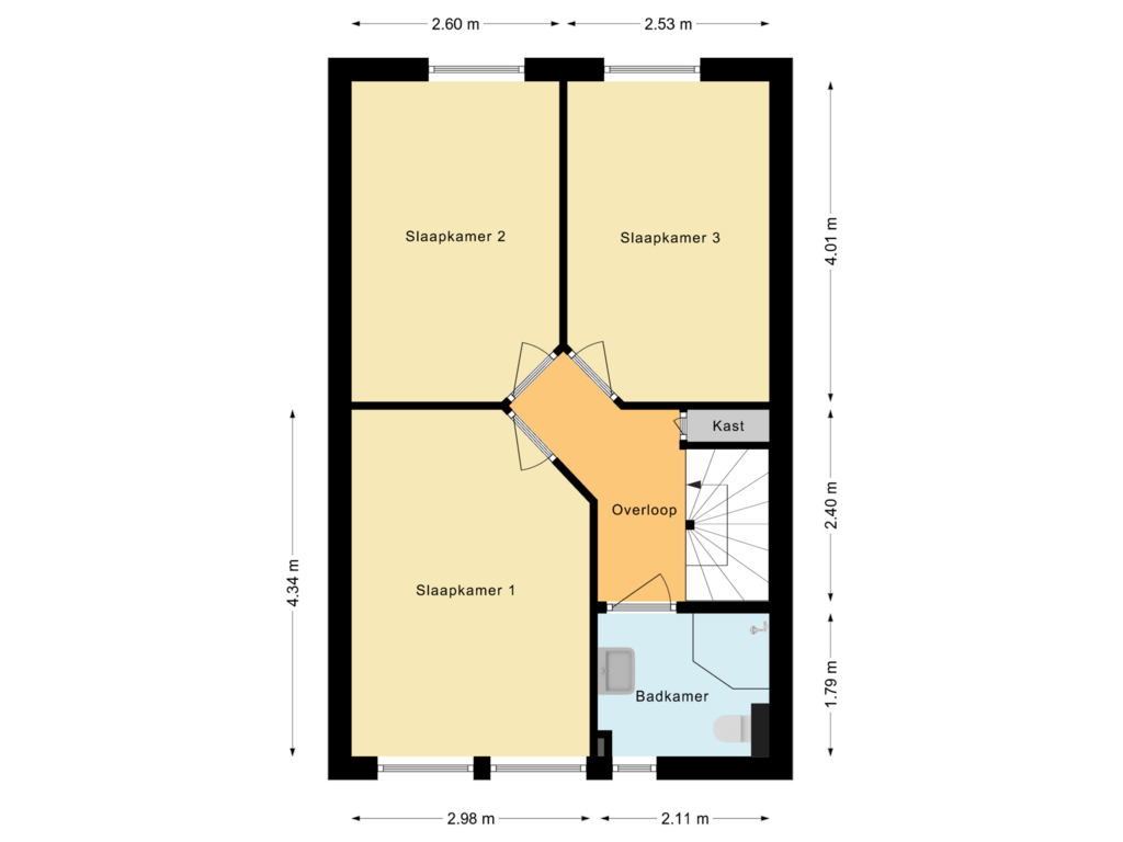 Bekijk plattegrond van Eerste Verdieping van Hogestuk 24