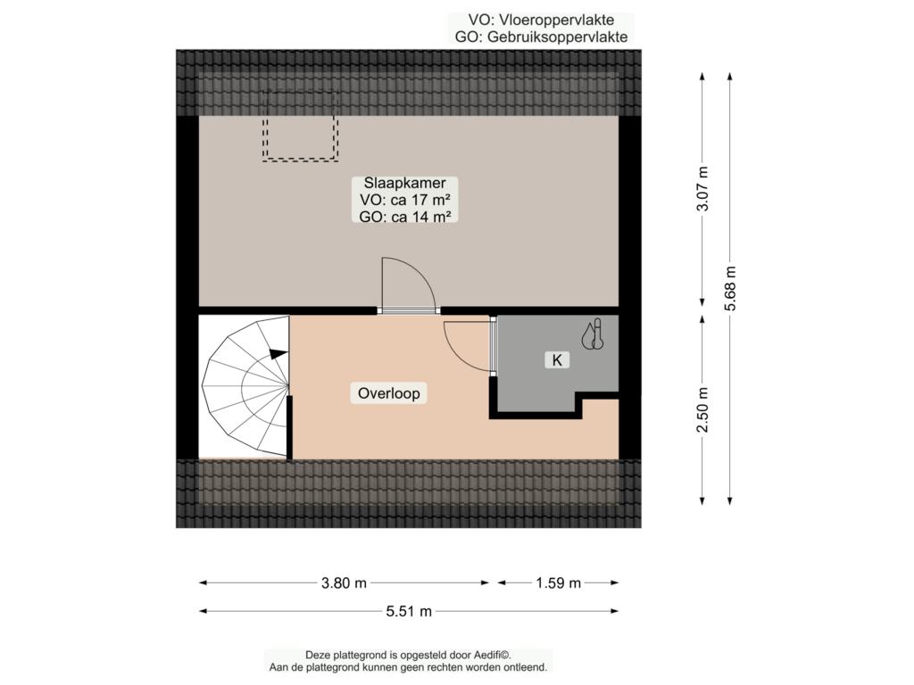 Bekijk plattegrond van Tweede verdieping van Mudaheerd 52