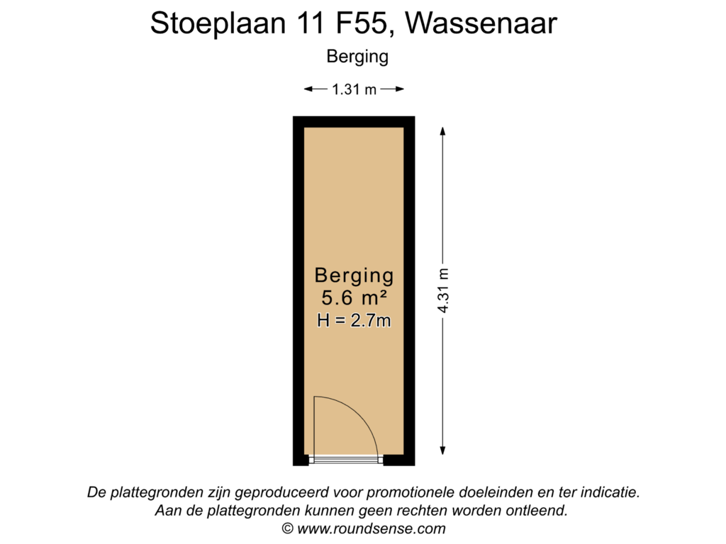 View floorplan of Berging of Stoeplaan 11-F55