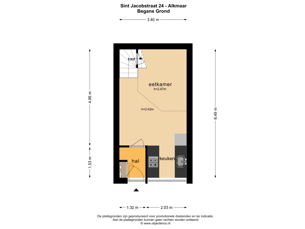 Bekijk plattegrond van Begane Grond van Sint Jacobstraat 24