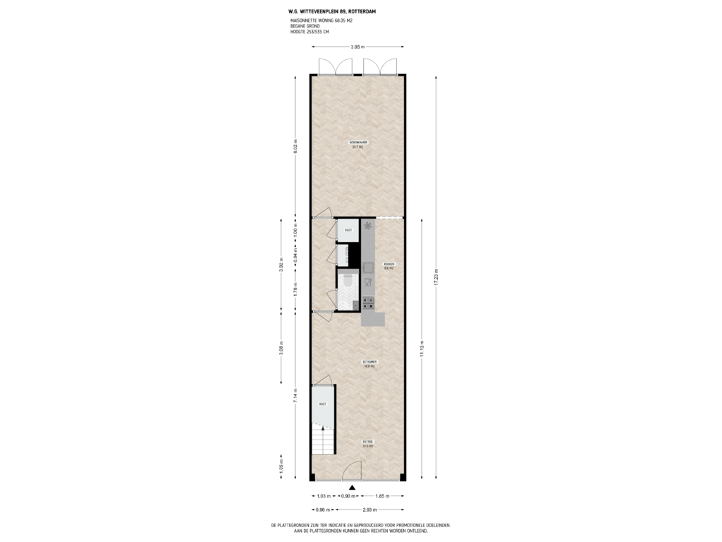 Bekijk plattegrond van Begane grond van W.G. Witteveenplein 89