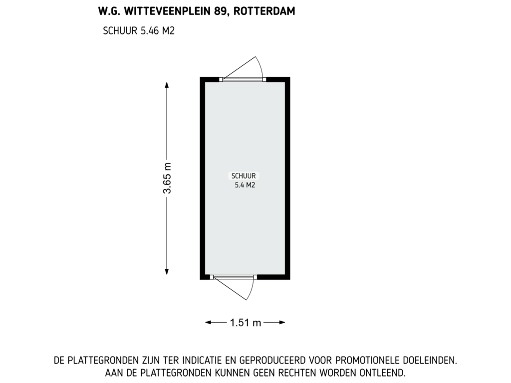 Bekijk plattegrond van Schuur van W.G. Witteveenplein 89