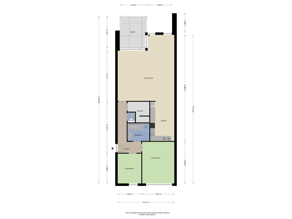 Bekijk plattegrond van Appartement van Brouwerijstraat 212