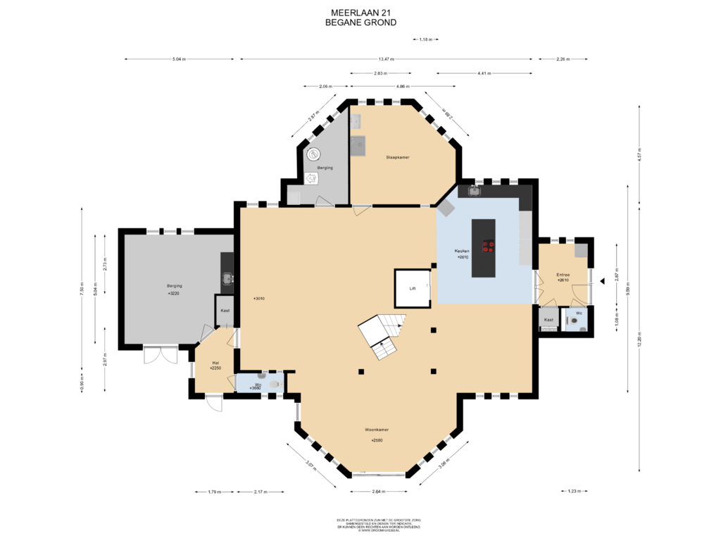 Bekijk plattegrond van Begane Grond van Meerlaan 21