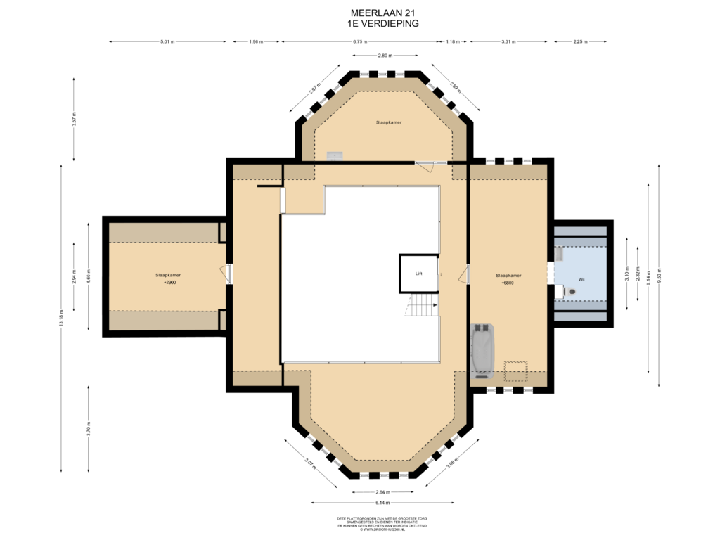 Bekijk plattegrond van 1E Verdieping van Meerlaan 21