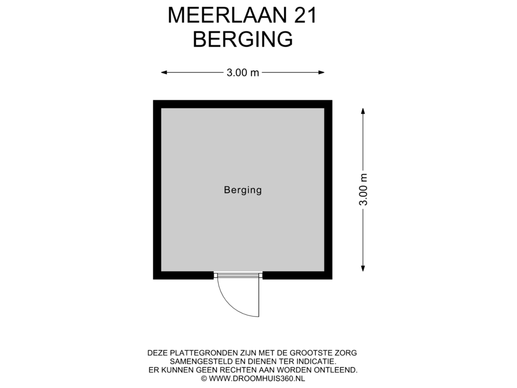 Bekijk plattegrond van Berging van Meerlaan 21