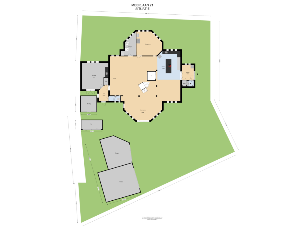 Bekijk plattegrond van Situatie van Meerlaan 21