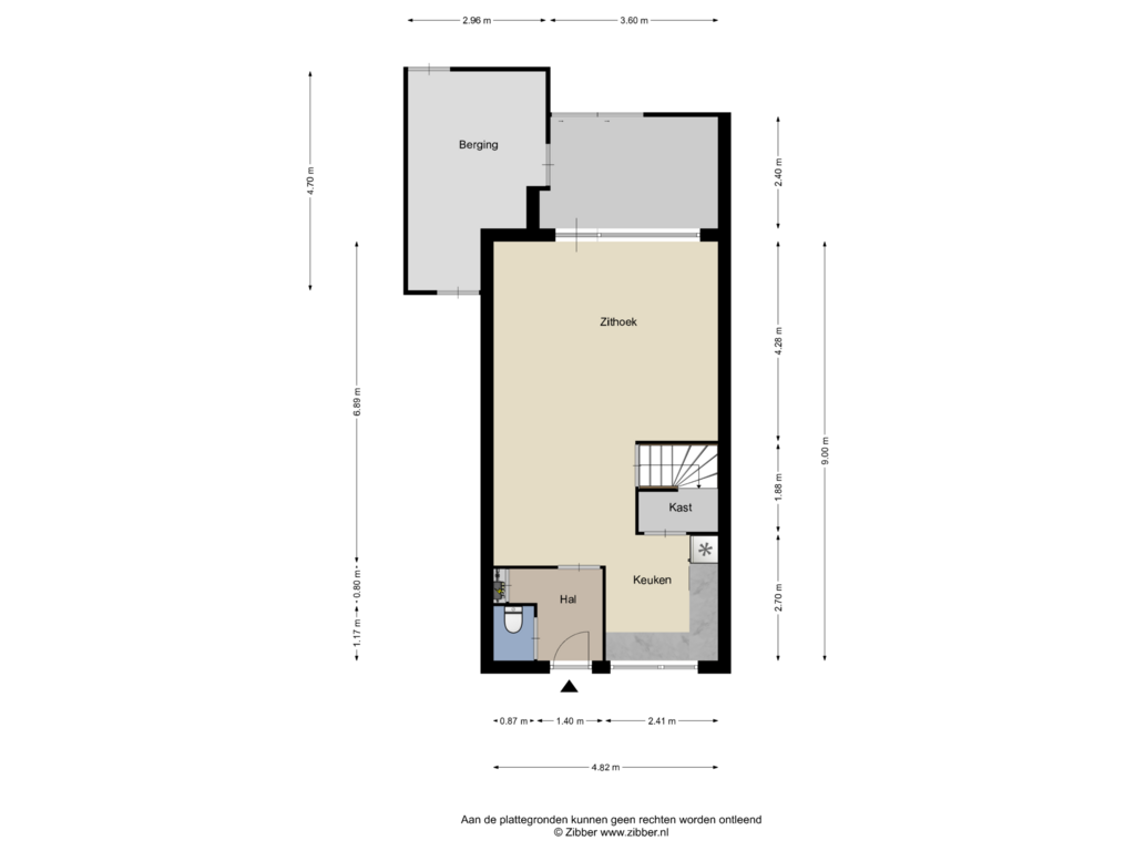 Bekijk plattegrond van Begane grond van Oude Haaksbergerweg 68