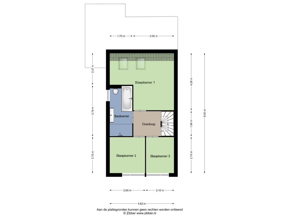 Bekijk plattegrond van Eerste verdieping van Oude Haaksbergerweg 68