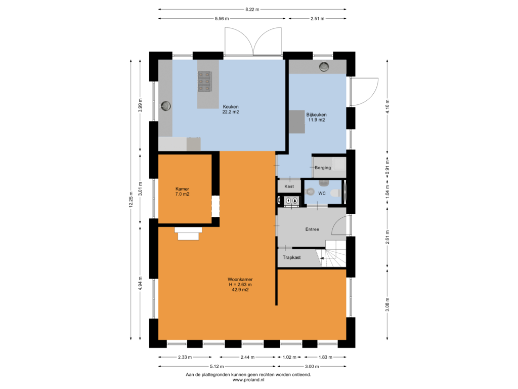 View floorplan of Begane Grond of Framboos 3