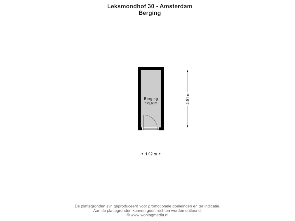 Bekijk plattegrond van Berging van Leksmondhof 30