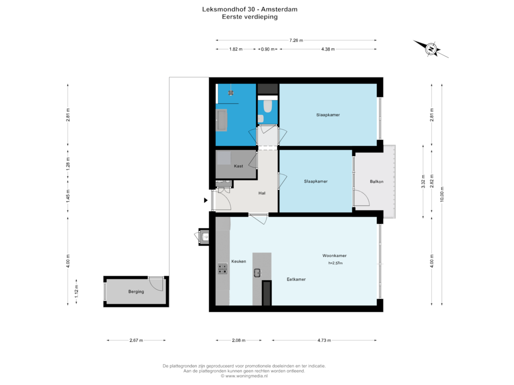 Bekijk plattegrond van 1e verd van Leksmondhof 30