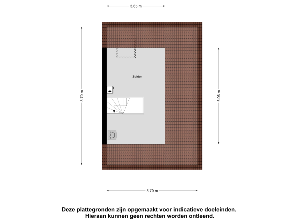 Bekijk plattegrond van Zolder van De teeme 2