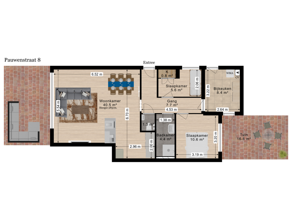 Bekijk plattegrond van Woonlaag van Pauwenstraat 8