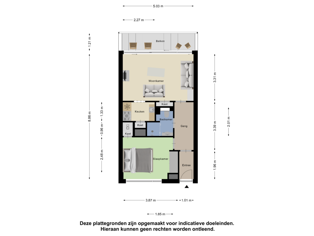 Bekijk plattegrond van Appartement van Burgemeester Hogguerstraat 1153