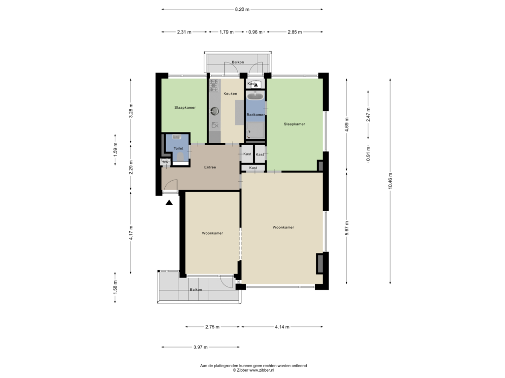 View floorplan of Appartement of Lelielaan 59