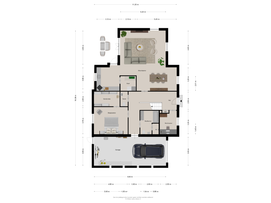 Bekijk plattegrond van Begane Grond van Leukerschansstraat 14