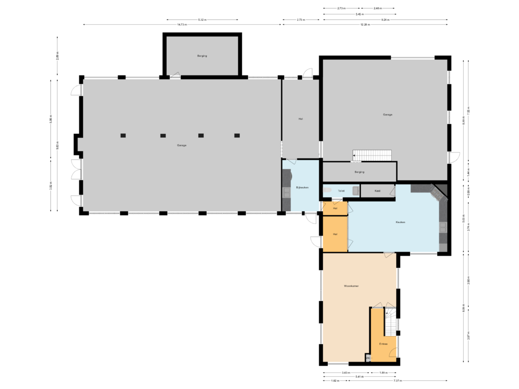 Bekijk plattegrond van Begane grond van Wolderweg 3