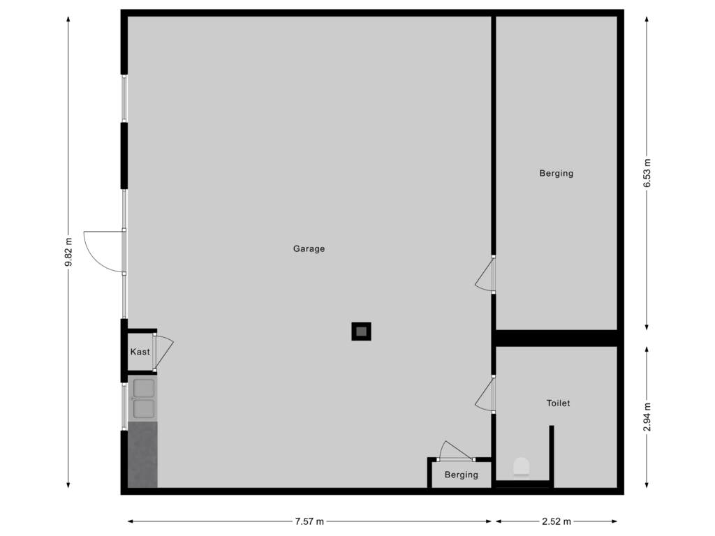 Bekijk plattegrond van Garage van Wolderweg 3