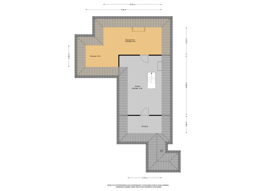 Bekijk plattegrond van 2e verdieping van Zuiderzeestraatweg 691