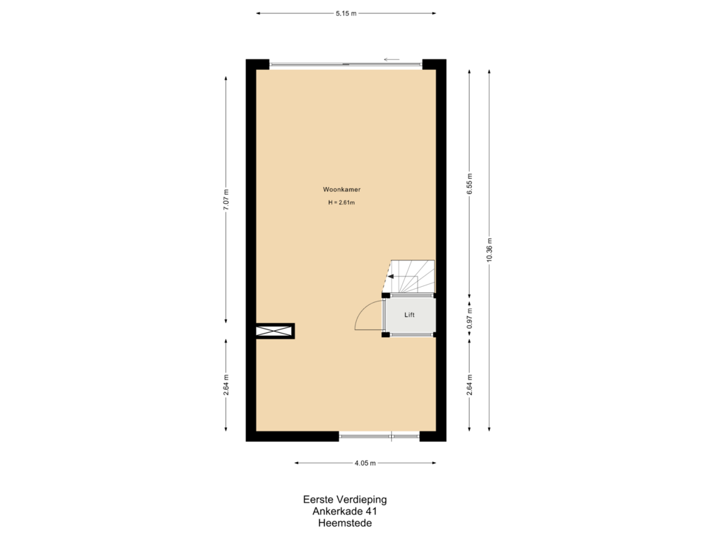 Bekijk plattegrond van Eerste verdieping van Ankerkade 41