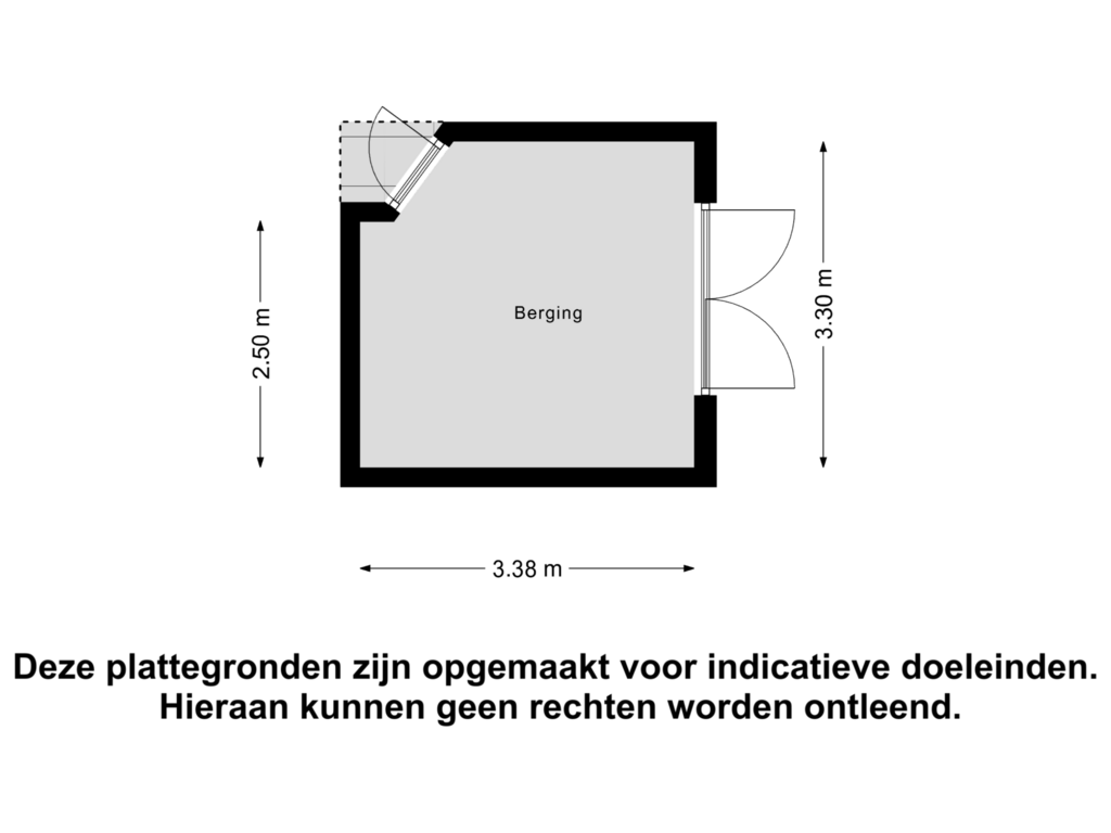 Bekijk plattegrond van Berging van Burgemeester Waldeckstraat 35