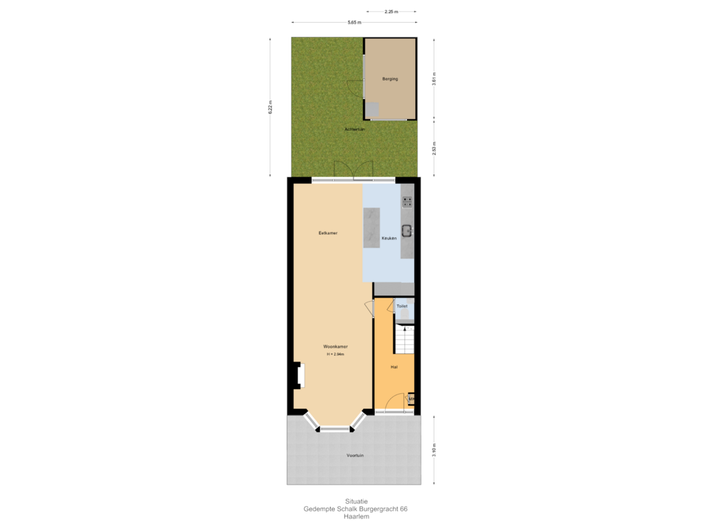 View floorplan of Situatie of Gedempte Schalk Burgergracht 66