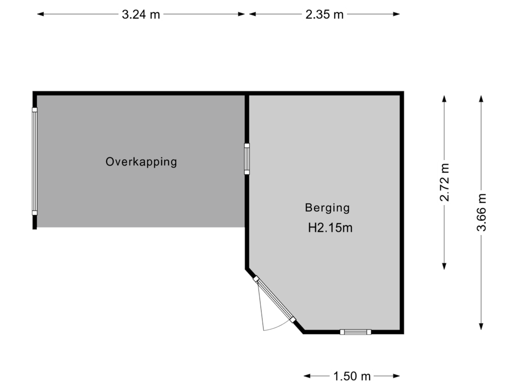 View floorplan of Berging of Schapenweide 144