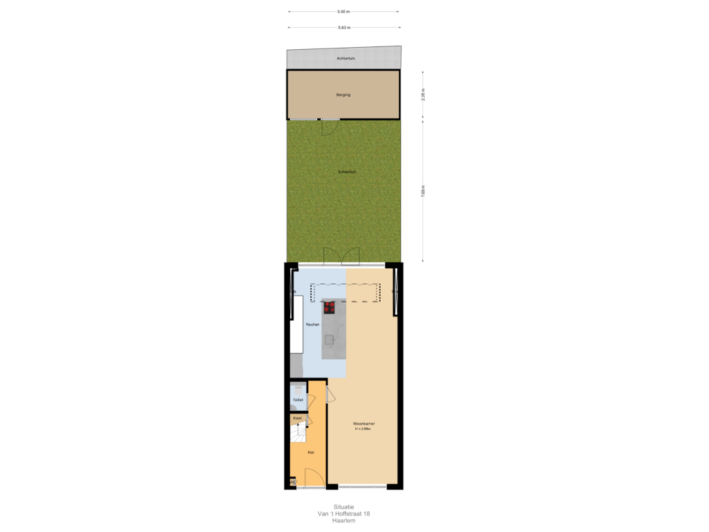 View floorplan of Situatie of Van 't Hoffstraat 18