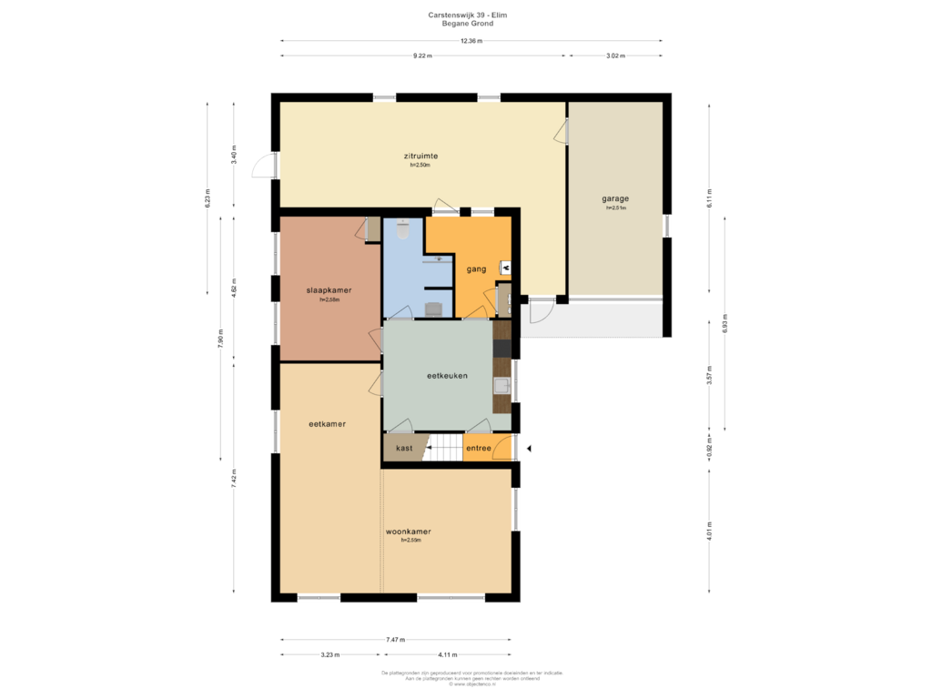 Bekijk plattegrond van BEGANE GROND van Carstenswijk 39