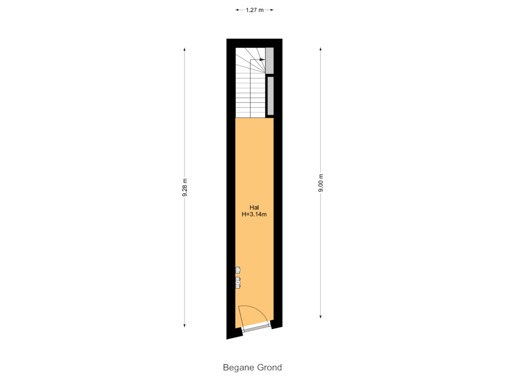 Bekijk plattegrond van Begane Grond van Gedempte Oude Gracht 38