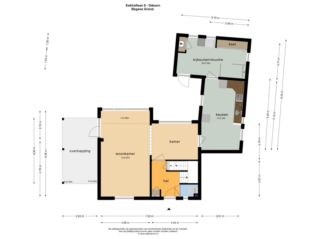 Bekijk plattegrond van Begane Grond van Eekhoflaan 9