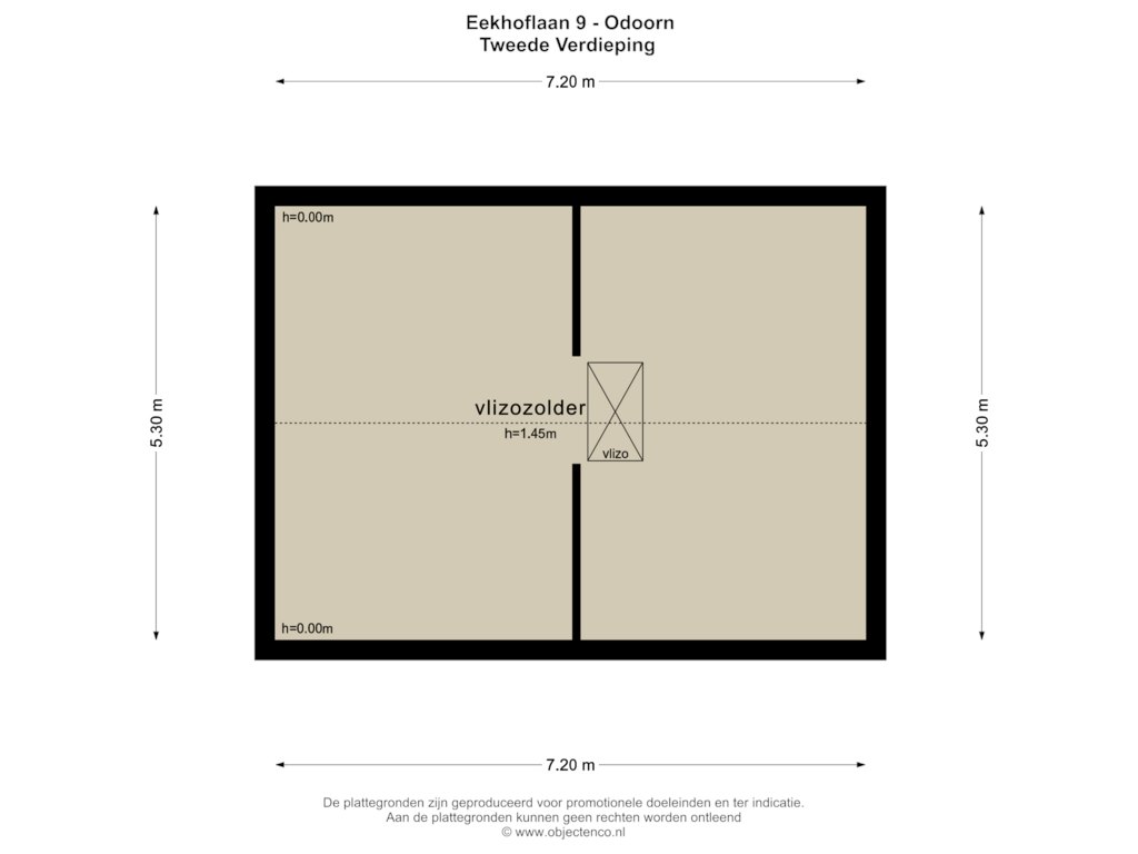 Bekijk plattegrond van Tweede Verdieping van Eekhoflaan 9