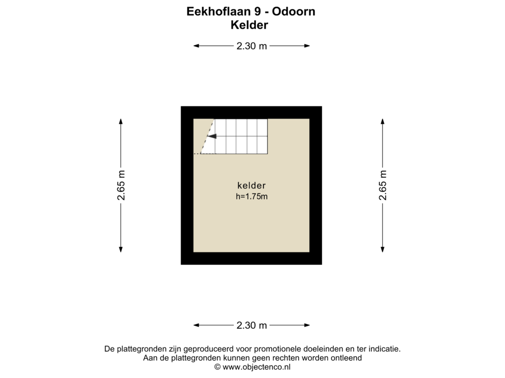 Bekijk plattegrond van Kelder van Eekhoflaan 9