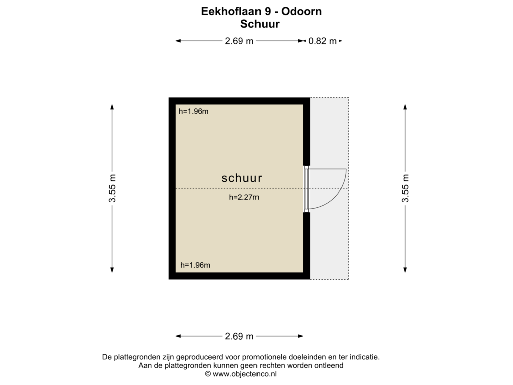 Bekijk plattegrond van Schuur van Eekhoflaan 9