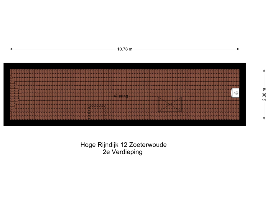 View floorplan of 2e Verdieping of Hoge Rijndijk 12