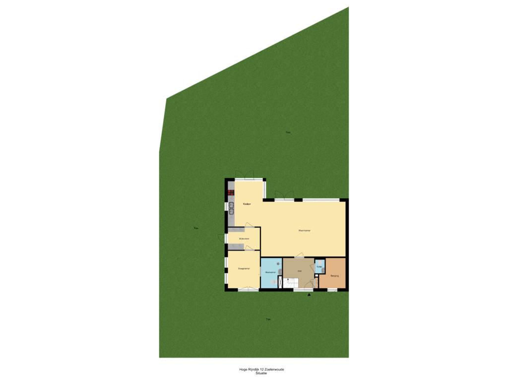 View floorplan of Situatie of Hoge Rijndijk 12