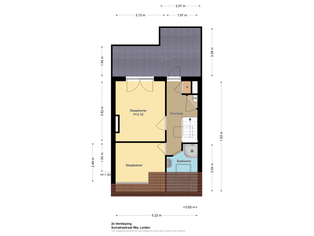 Bekijk plattegrond van 2e Verdieping van Sumatrastraat 96-A