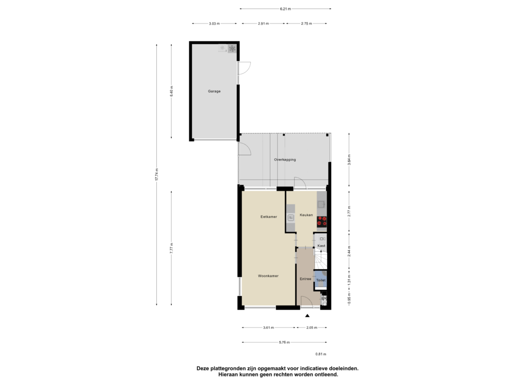 View floorplan of Begane grond of Jan Truyenstraat 8