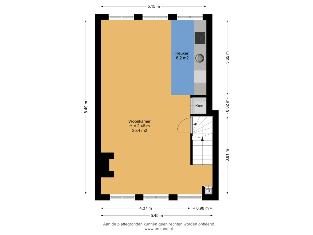 Bekijk plattegrond van 1e Verdieping van Jacob van Lennepkade 44-3