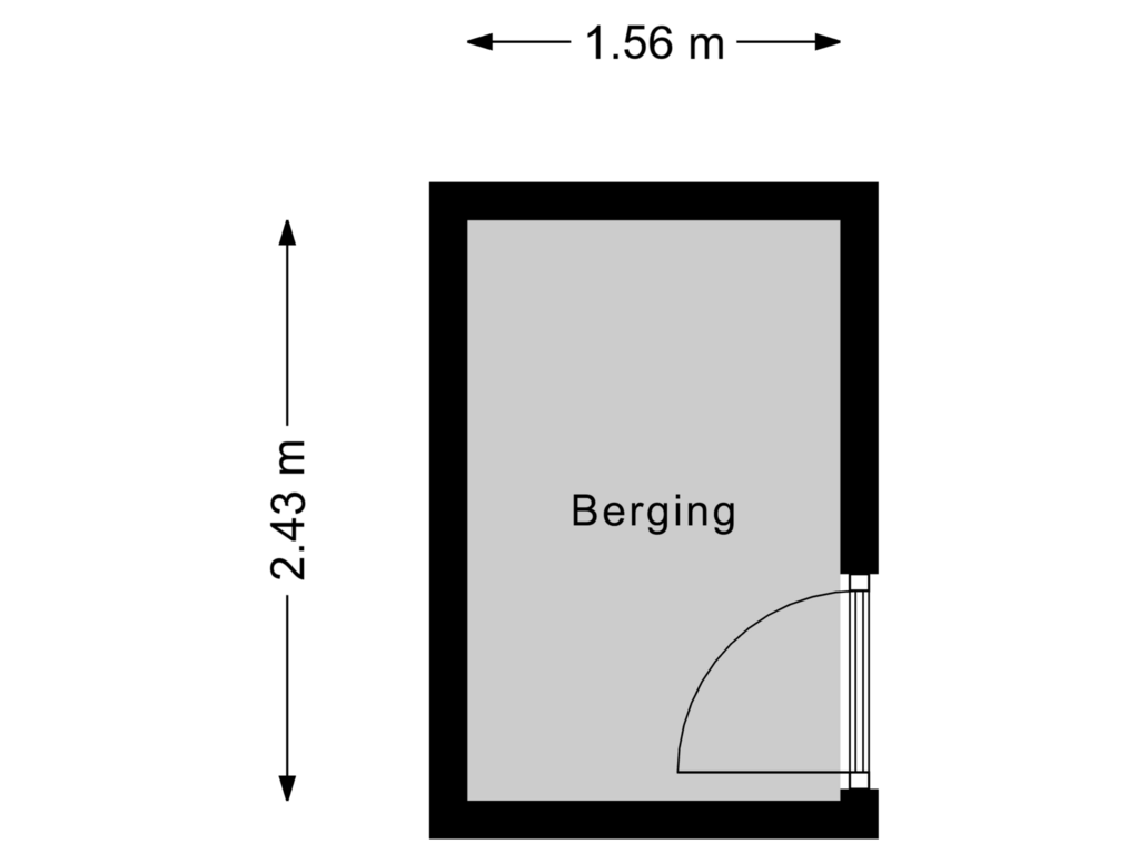 Bekijk plattegrond van Berging van Professor Boerhaaveweg 69