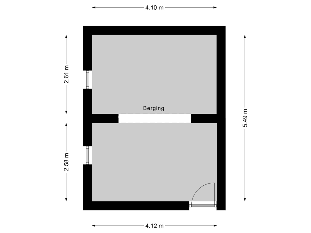 Bekijk plattegrond van Berging van Dr. Struyckenstraat 19-B