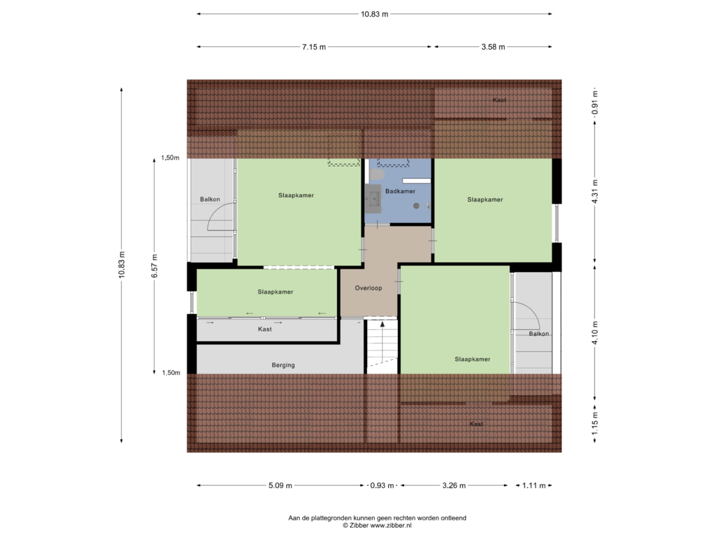 Bekijk plattegrond van Eerste Verdieping van Hertog Jan van Beierenlaan 57